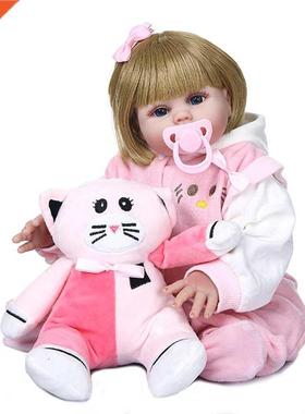 48cm Simulation Reborn Doll Girl Playmate Toy Soft Silicone