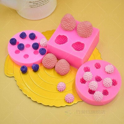 3D Silicone Candle mold Mini Strawberry Raspberry  Blueberry