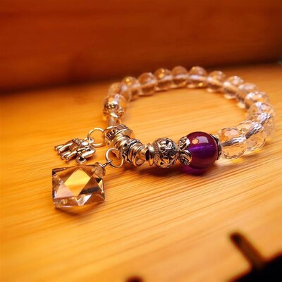 5 a grade white crystal violet crystal bracelet accessories