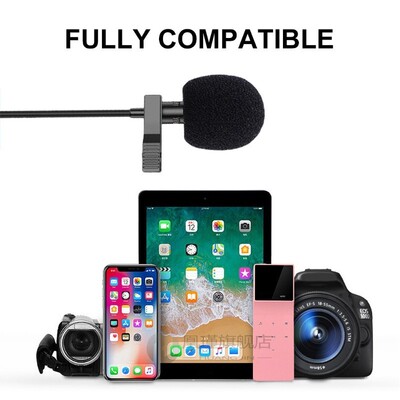 3.5mm/Type-c Mini Lapel Clip Microphone Mic Condenser Audio