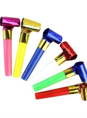 100-Piece Blowing Dragon Whistle Funny Paper Party Blowouts