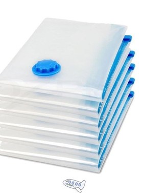 Vacuum Bag Storage Home Organizer Transparent Border Foldabl