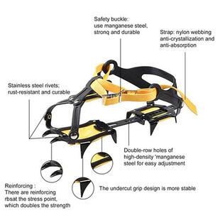 10 Teeth Rock Climbing Crampons Outdoor Ice Fishing Snow Ski