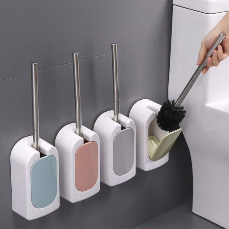Bathroom Toilet Brush Wall-Mounted Brush Holder Home Bathroo