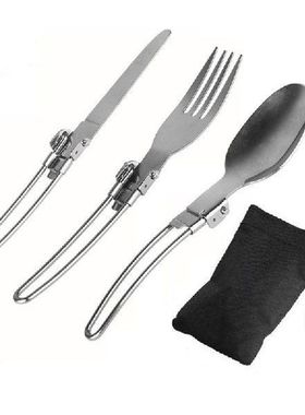Draagbare Servies Set Rvs Opvouwbaar Lepel Vork Mes Met