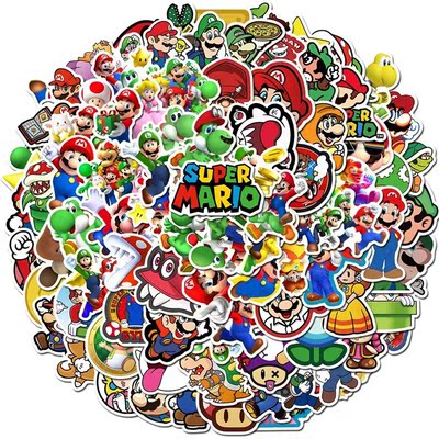 Wholesales 100 Pieces/lot Waterproof Anime Super Mario Mobil