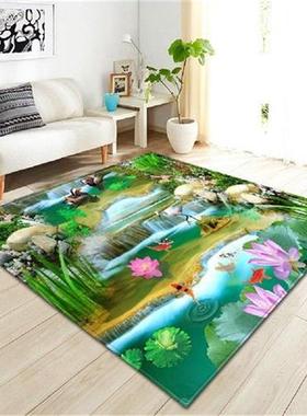 Pastoral Parlor Bedside Floormat Area Rug Flannel Non Slip