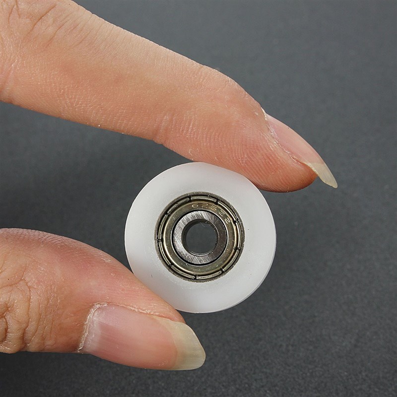 4pcs U Groove Nylon Round Pulley Ball Bearing Wheel Roller f