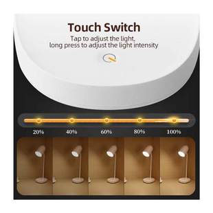 Desk Lamp 3600mAh Rechargeable Battery 3 Mode Lighting Brig