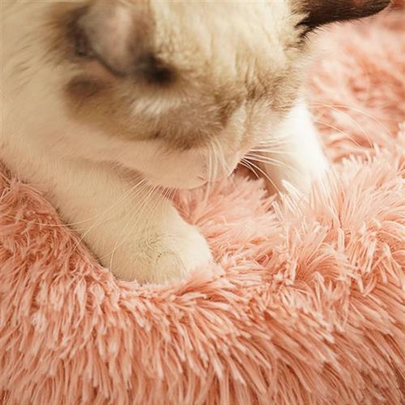 Round Dog Beds House Soft Long Plush Best Pet Dog Bed For Do