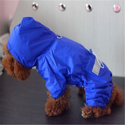 Pet Cat Dog Raincoat Hooded Reflective Rain Jacket For Dogs