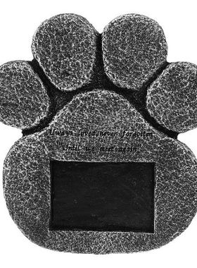 Memorial Stone Resin Gravestone Paw Shape Tombstone Garden