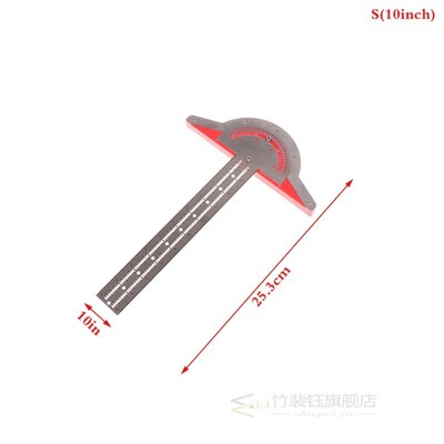 1PC Stainless Steel Woodworkers Edge Rule Efficient Protract