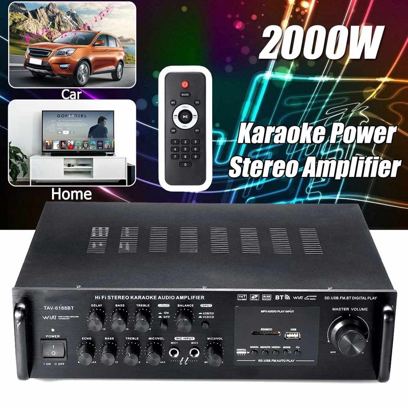2000W Audio Amplifier Home  Sound Bluetooth Stereo Amplifier