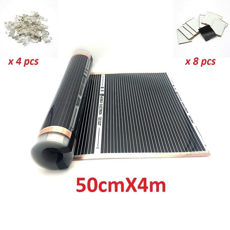 AC220V Infrared Underfloor Heating Film 220w/m2 Warm Mat wit