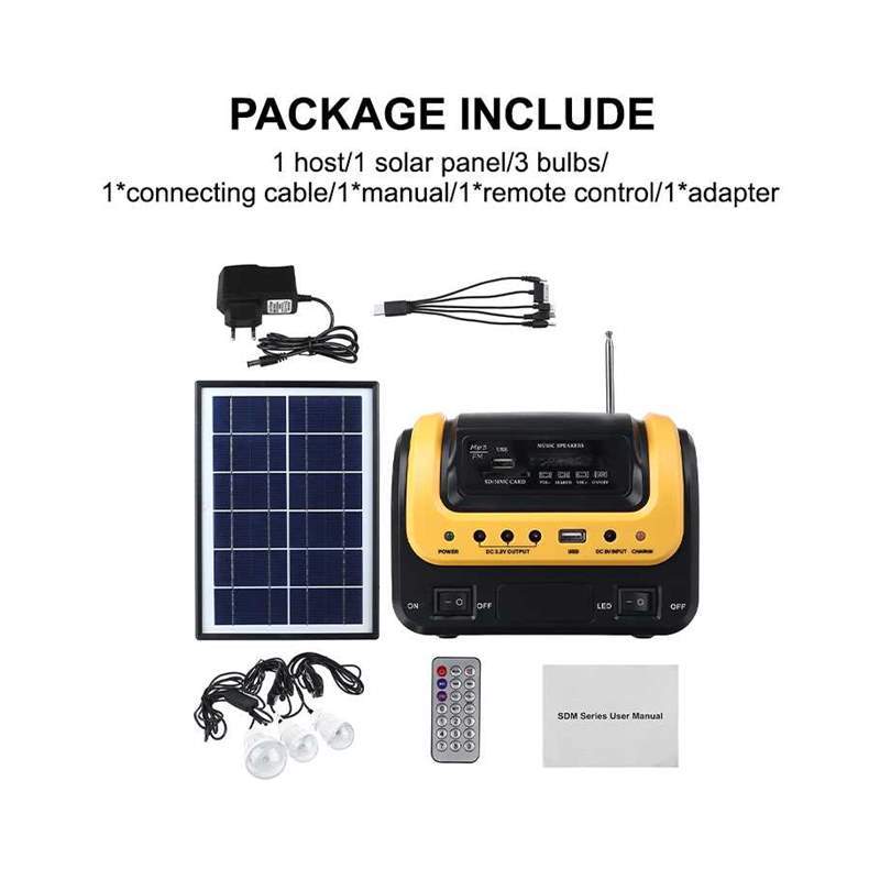 10W Portable Solar Generator Outdoor Power with FM MP3 bluet
