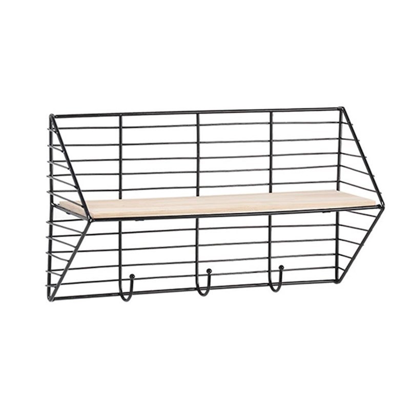 Nordic Wrought Iron Partition Wall Shelf Home Decoration Liv