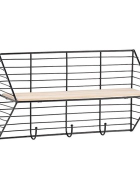 Nordic Wrought Iron Partition Wall Shelf Home Decoration Liv