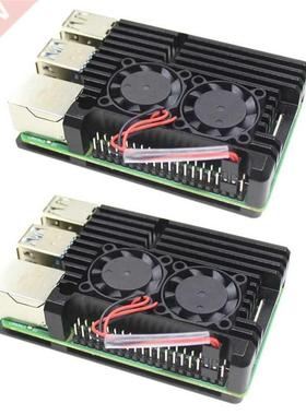 Cooling Shell for Raspberry Pi 4B Fan Aluminum Alloy Heatsin