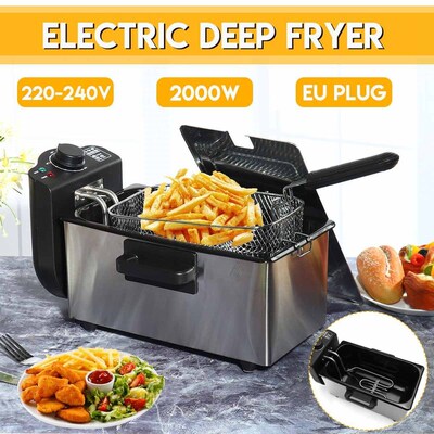 3L 2KW Heavy Duty Stainless Steel Electric Deep Fryer Commer