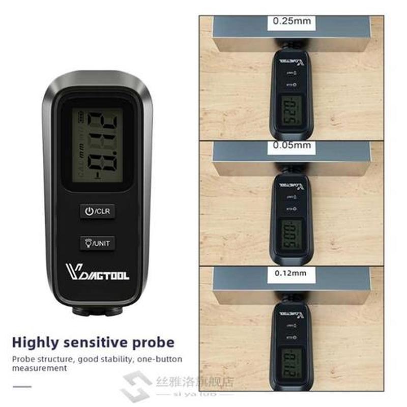 VDIAGTOOL VC100 Car Thickness Gauge Meter Digital Paint Film