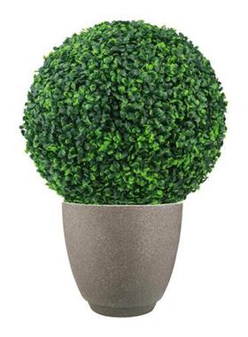 2 PCS 15.7 Inch Artificial Plant Topiary Ball Faux Boxwood D