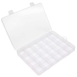15 Slot Transparent Plastic Storage Box sewing threads