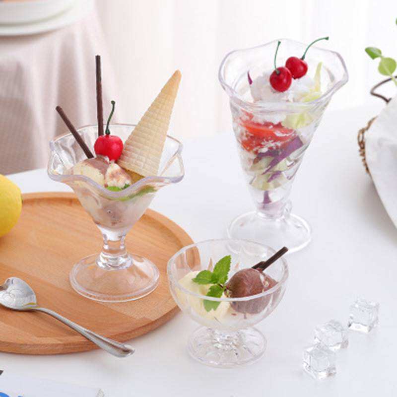 Sundae and Dessert Cup Ultra Clear See Through Thick Solid