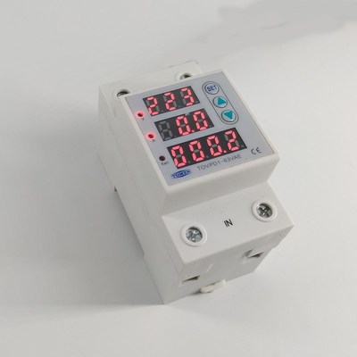 Display Din Rail Adjustable Over and Under Voltage Protectiv