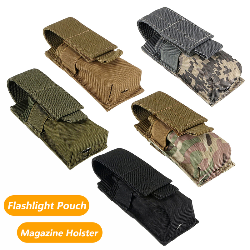 Tactical Molle M5 Flashlight Pouch CQC Single Pistol Magazin