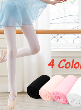Pink Kids Girls Dance Ballet Tights Soft Microfiber Socks Wh
