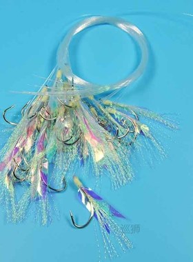 100PCS Offshore Angler Flash Fish Skin Sabiki Rigs with Fluo