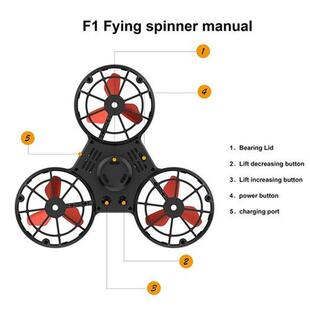 Mini Flying Fidget Spinner Flying Toy Finger Spinner Mini Re