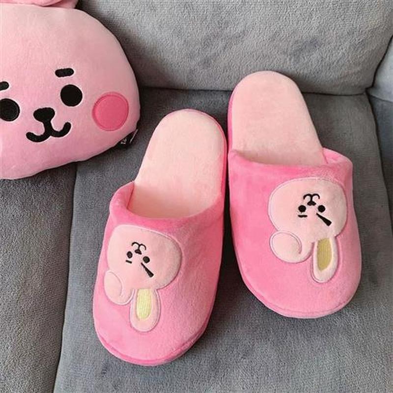 Women Slippers Girl Cute Cartoon Plush Warm Shoes Home Indoo
