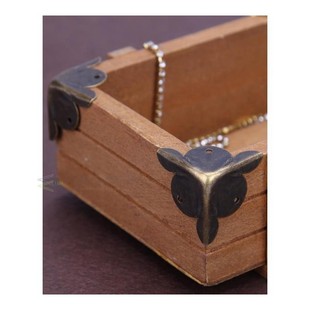 12pcs Decorative Corner Antique Jewelry Gift Wood Box Feet