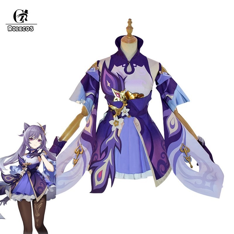 ROLECOS 2020 Genshin Impact Cosplay Costume Keqing Cosplay