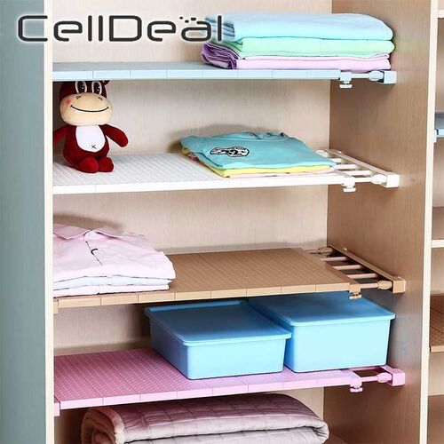 Adjustable Closet Organizer Storage Shelf Space Saving Ward