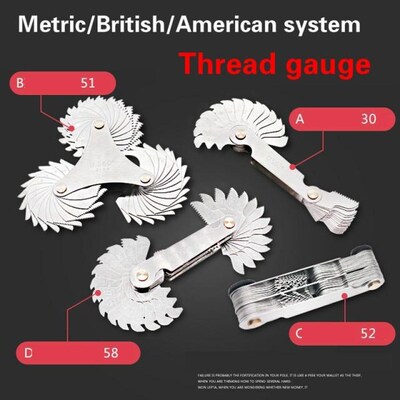 55/60 Deg Metric Inch American system Thread Plug Gauge Gear
