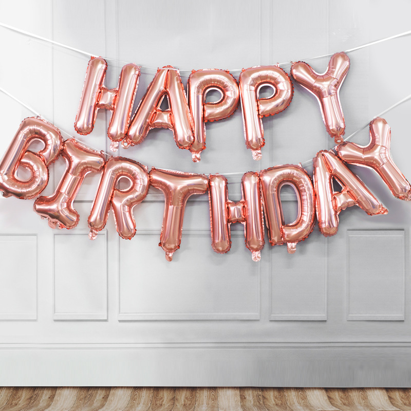 Happy Birthday Balloons Party Supplies Decoration Letter Hel
