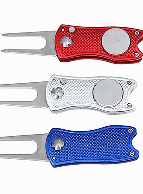 2020 New Mini Foldable Golf Divot Tool Marker Pitch Cleaner