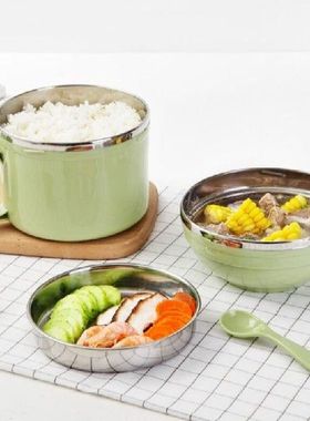 201 Stainless Steel Lunch Box For Kids Double Lunchbox With