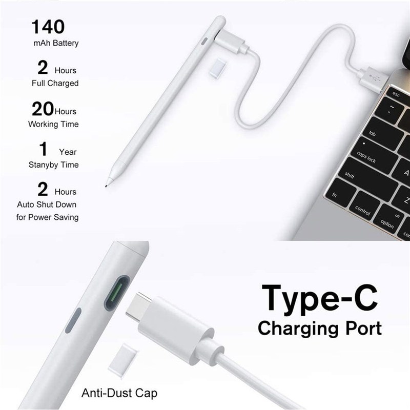 5V/0.2A Stylus Pen For iPad 2018/Pro/Mini/Air Rechargeable C