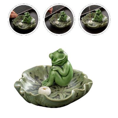 Frog Holder Statue Home Decorative Censer Design Resin