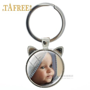 JWEIJIAO Photo key chains Custom Keychain Photo of Your Baby