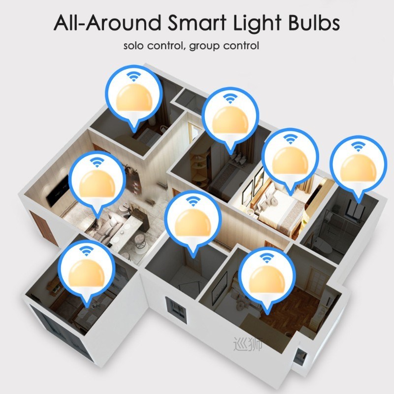 Smart Bulb WIFI Dimmable Brightness Light LED Bulb 15W E27 B