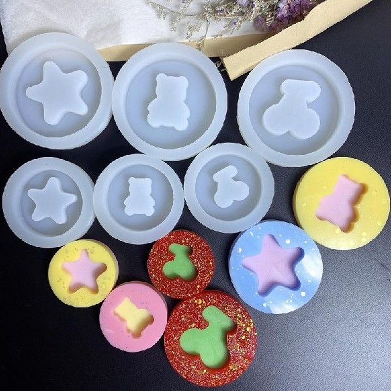 Star Bear Cherry Quicksand Pendant Crystal Epoxy Resin Mold