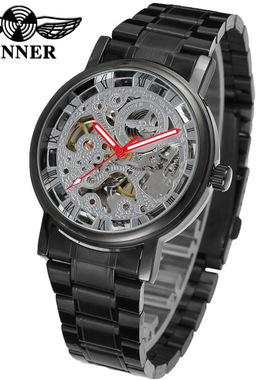 Automatic mechanical watch全自动机械腕表黑色男士机械腕表