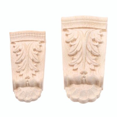 1Pc Woodcarving Corbels Decal Column Wood Furniture Decorati