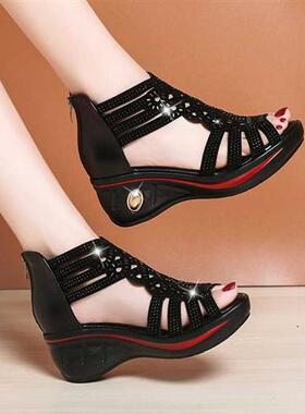 New Fashion Wedge Sandals Women Summer Shoes Elegant Ladies