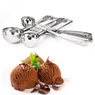 Ice Cream Scoop 4,5,6cm Stainless Steel With Trigger Cookie